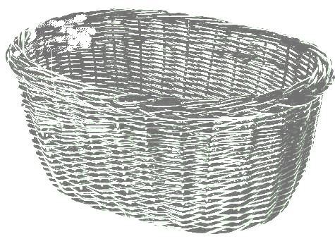 CE 05 BI Cesto in Vimini Olanda bianco